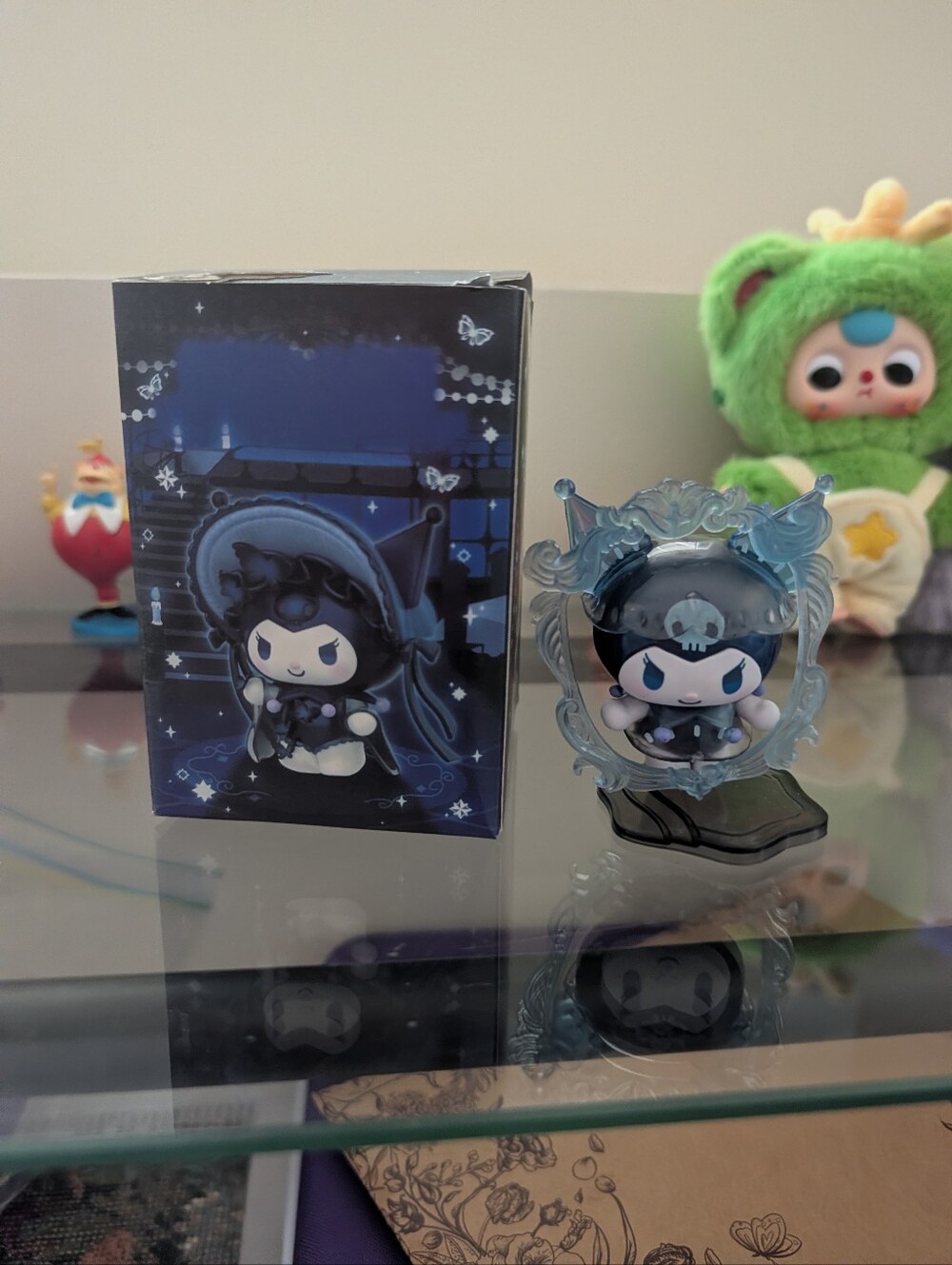 Sanrio Kuromi Dark Blue and Black Collectible Figure with Display Frame